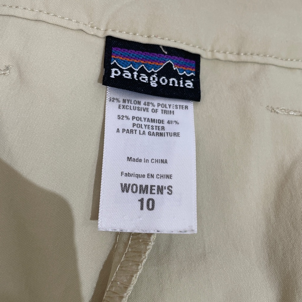 Patagonia Skort Size 10 Tan Color Built In Short Lightweight - Picture 5 of 12